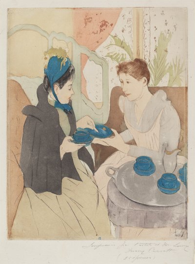 Middagthee feestje door Mary Cassatt
