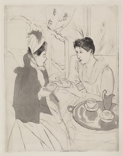 Theekransje in de Middag door Mary Cassatt