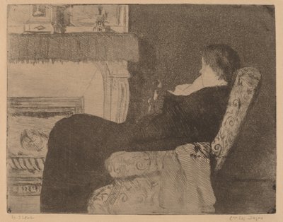 Voor de Open Haard Nr. 1, ca. 1882 door Mary Cassatt