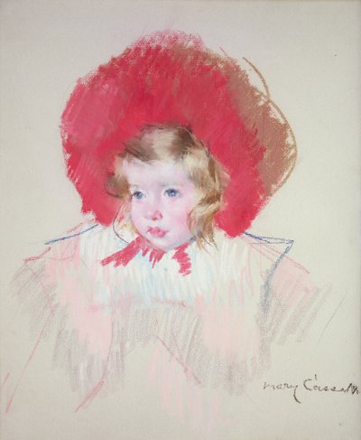 Kind met Rode Hoed, ca. 1904 door Mary Cassatt