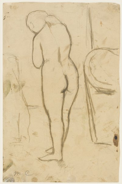 Tekening voor "Staand naakt door Mary Cassatt