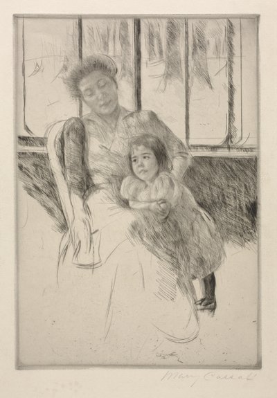 In de Serre, ca. 1901 door Mary Cassatt