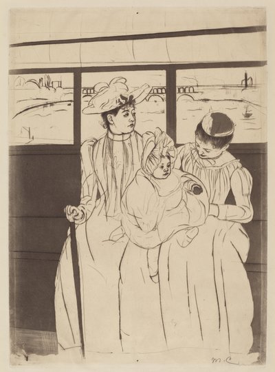 In de Omnibus door Mary Cassatt