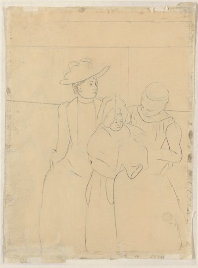 In de Omnibus [verso] door Mary Cassatt