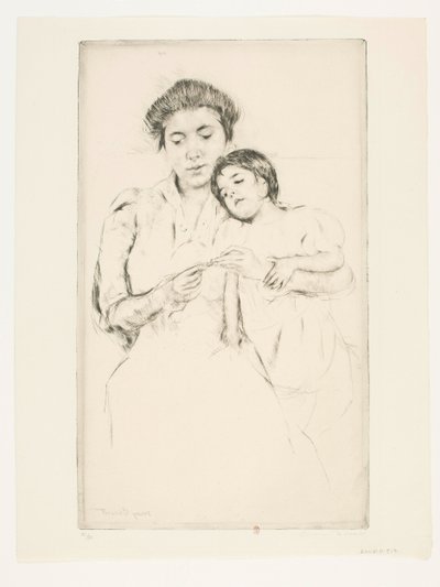 Haakles door Mary Cassatt
