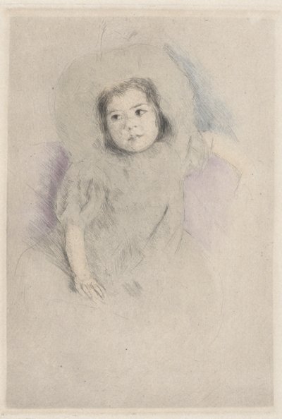 Margot met een Hoed (No. 1) door Mary Cassatt