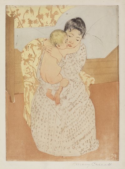 Moederlijke omhelzing, ca. 1891 door Mary Cassatt