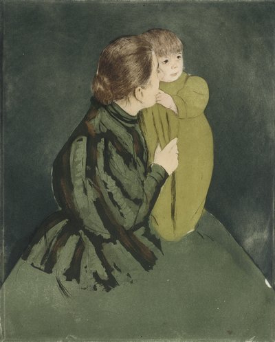 Boerin met kind door Mary Cassatt