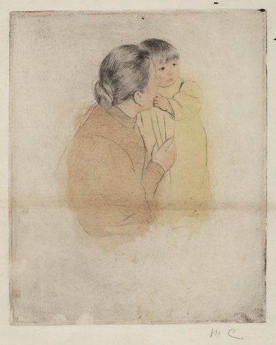 Boerenmoeder en kind door Mary Cassatt
