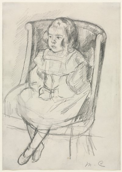 Simone Zittend door Mary Cassatt