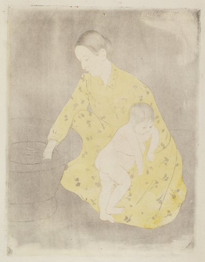 Het bad door Mary Cassatt