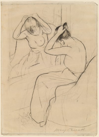 De Coiffure door Mary Cassatt