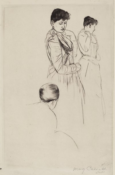 Het Passen door Mary Cassatt