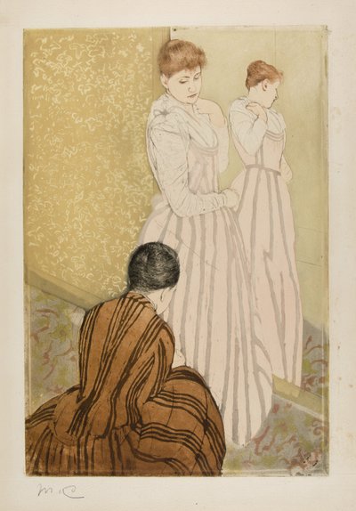 De pasvorm, 1890-91 door Mary Cassatt