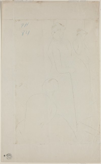 De pasvorm (verso) door Mary Cassatt