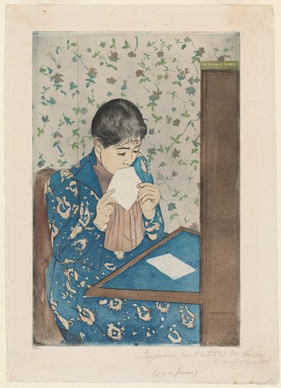 De brief door Mary Cassatt