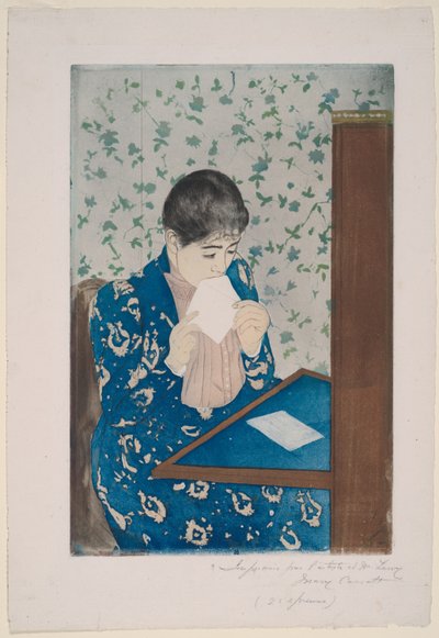 De brief door Mary Cassatt