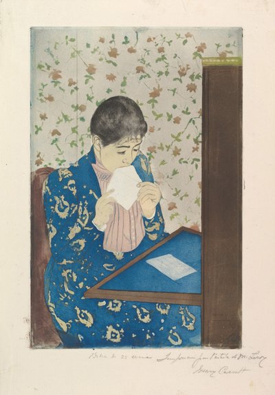 De brief, 1890-91 door Mary Cassatt