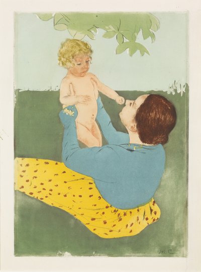 Onder de paardenkastanjeboom, 1896-97 door Mary Cassatt