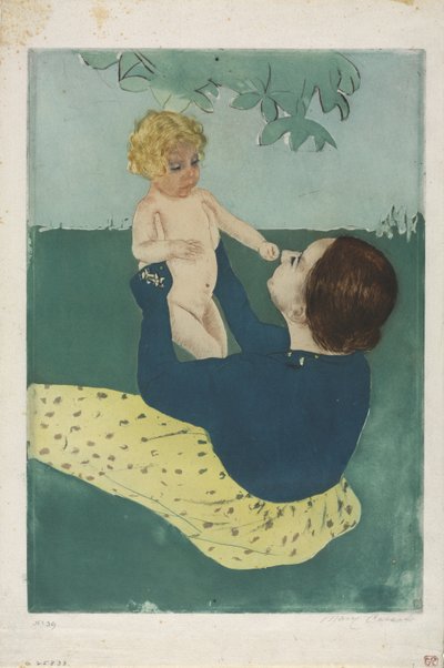 Onder de Paardenkastanjeboom, 1896-97 door Mary Cassatt