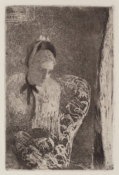 Wachten, ca. 1879 door Mary Cassatt