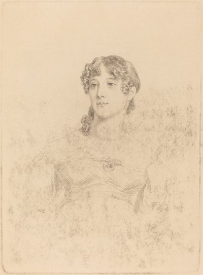 Lady Maria Hooker Toen Miss Turner op Zeventienjarige Leeftijd, 1814 door Mary Dawson Turner
