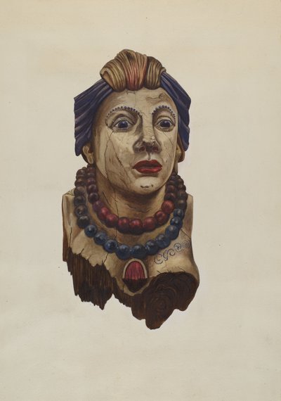 Indiaanse Prinses Boegbeeld, ca. 1938 door Mary E Humes