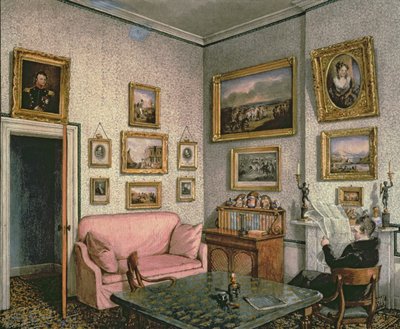 Studie van Kol. Norcliffe in Langton Hall, ca. 1837 door Mary Ellen Best