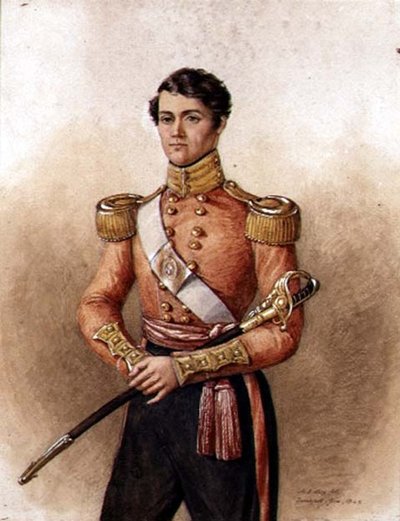 Portret van majoor Charles Hamilton Wake (overleden 1871) 34e Native Indian Infantry door Mary Ellen Best