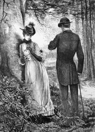 Een koppel dat aan het flirten is door Mary Ellen Edwards