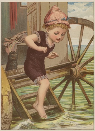 Meisje gaat zwemmen door Mary Ellen Edwards