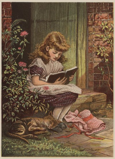 Meisje leest door Mary Ellen Edwards