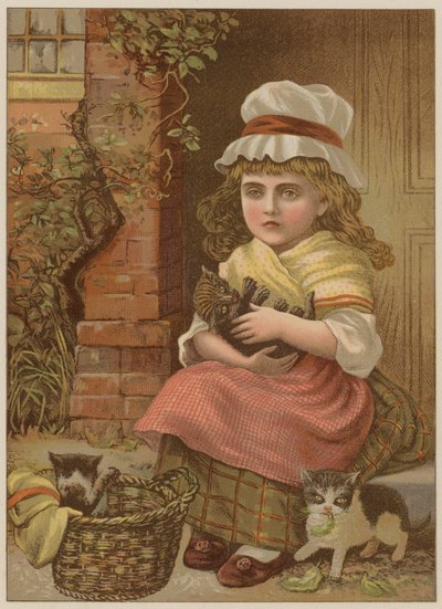 Meisje met kittens door Mary Ellen Edwards