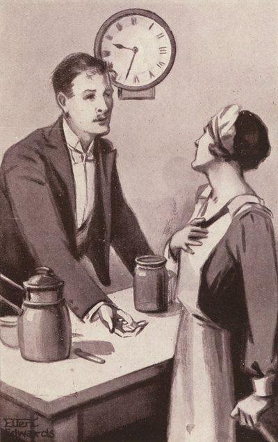 Illustratie voor Kipps door H.G. Wells door Mary Ellen Edwards