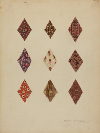 Quilt Lappen, c. 1937 door Mary Fitzgerald