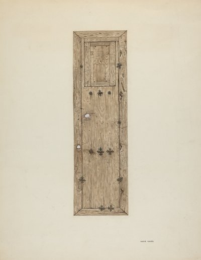 Met Koper Bezaaide Deur Een van een Paar, c. 1939 door Mary Hansen