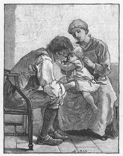 Scène uit Silas Marner door George Eliot, 1882 door Mary L Gow