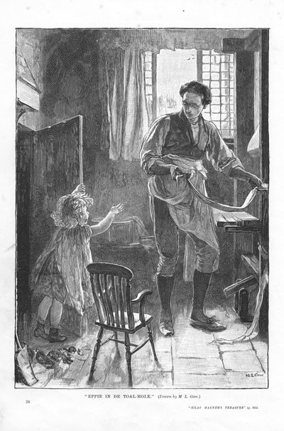 Scène uit Silas Marner door George Eliot, 1882 door Mary L Gow