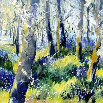 Blauwe klokken en geel door Mary Smith