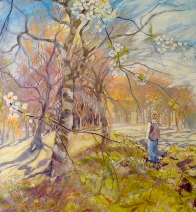 Lentewandeling onder de bloesems door Mary Smith