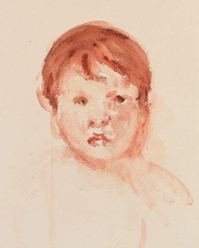 Hoofd van kind, laat 19e-begin 20e eeuw door Mary Stevenson Cassatt