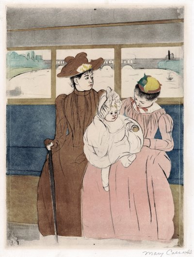 In de omnibus door Mary Stevenson Cassatt
