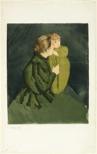 Boerin met Kind, c.1895 door Mary Stevenson Cassatt