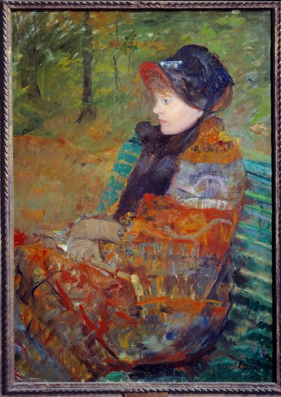 Portret van Mademoiselle C Lydia Cassatt, zus van de kunstenaar, door Mary Cassatt, 1880 door Mary Stevenson Cassatt