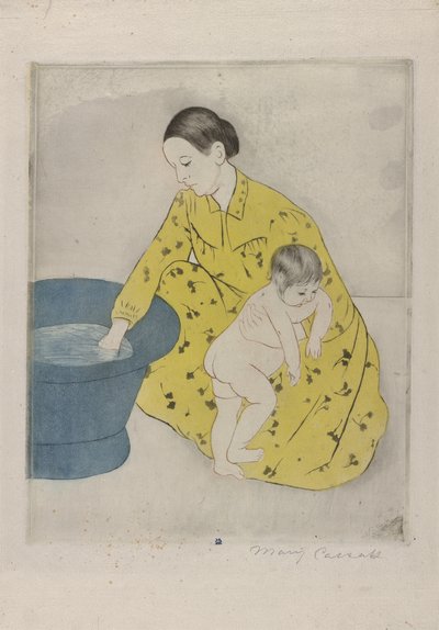 Het bad, 1890-91 door Mary Cassatt