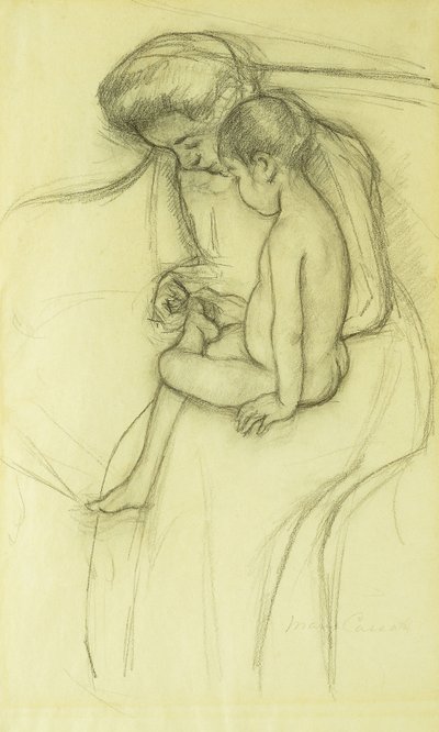 De Pedicure, ca. 1908 door Mary Cassatt