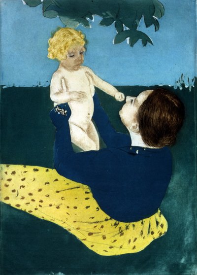 Onder de paardenkastanjeboom 1898 Mary Cassatt door Mary Stevenson Cassatt