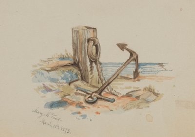 Zonder titel Aanmeren en Anker, 1873 door Mary Vaux Walcott