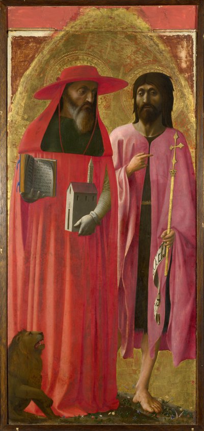 Hiëronymus en Johannes de Doper door Masaccio