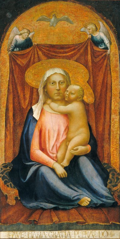 De Madonna van nederigheid, ca. 1423-1424 door Masaccio Tommaso